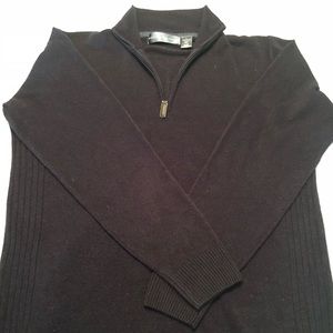 Oscar de la Renta blue 1/4 zip men’s sweater